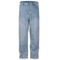 Light Wash Relaxed Straight Fit Denim Jeans