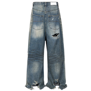 'Opifex' Distressed Wide Leg Baggy Denim Jeans