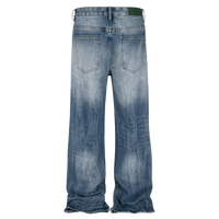 'Static' Faded Bootcut Stacked Denim Jeans