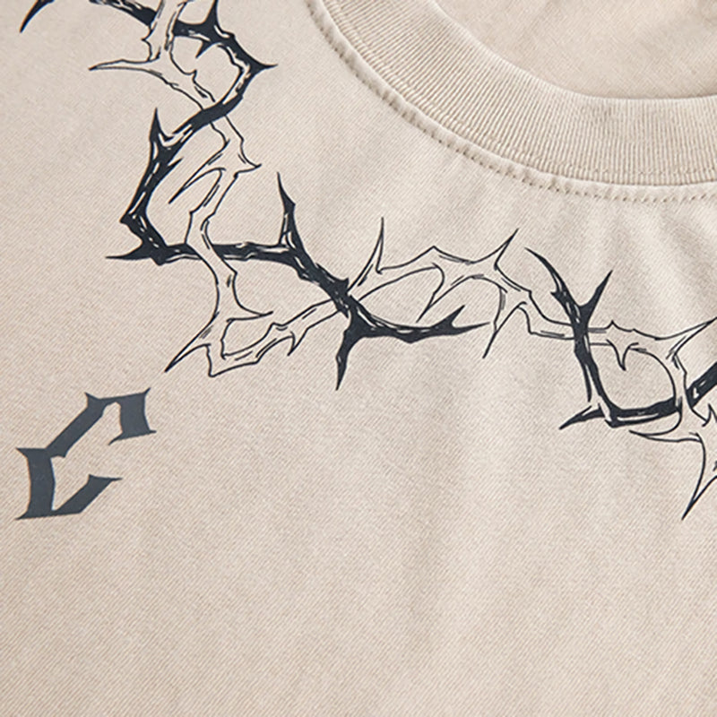 'Thorn' Logo Print Cotton T-Shirt