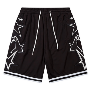 Extreme Aesthetic Dark Star Embroidered Mesh Shorts