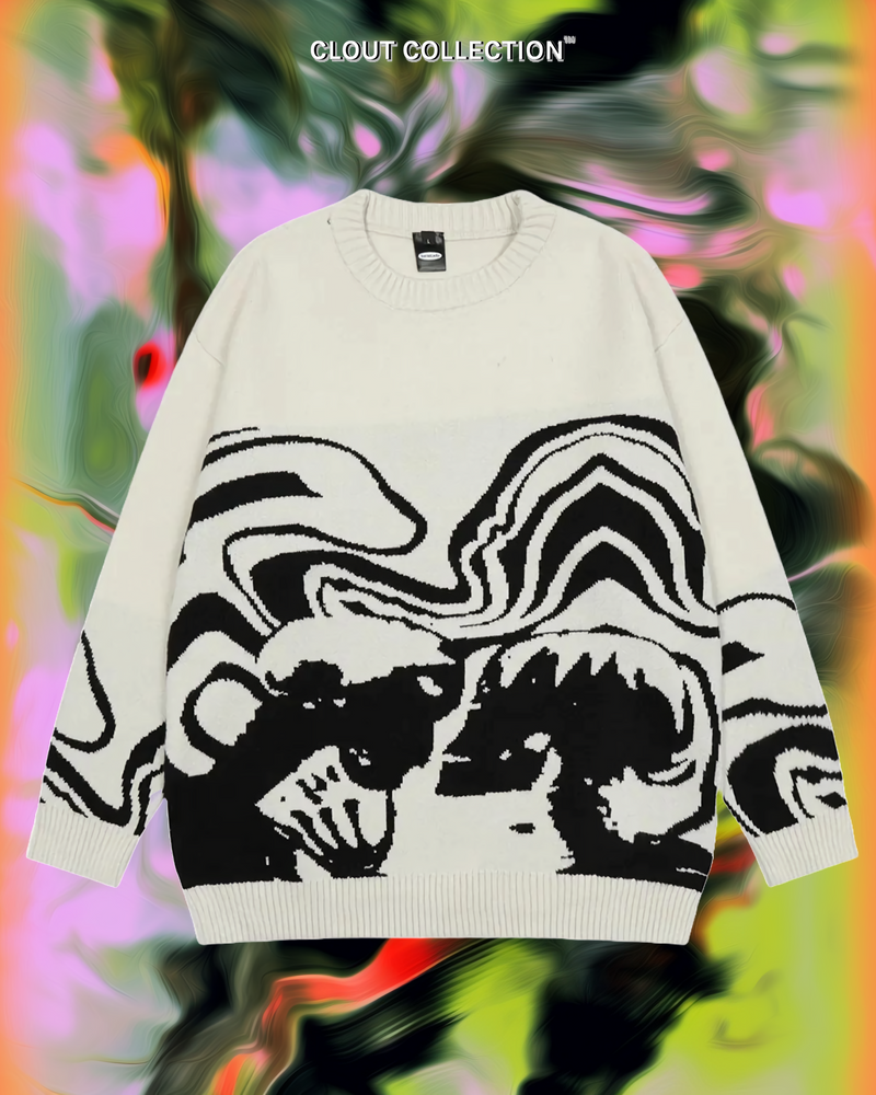 Embrace Mindful Fashion with the 'Memento Mori' Oversized Knit Sweater