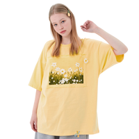 Floral Vibes 3D Print Cotton T-Shirt