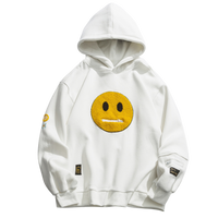 Neutral Face Patched Cotton Hoodie