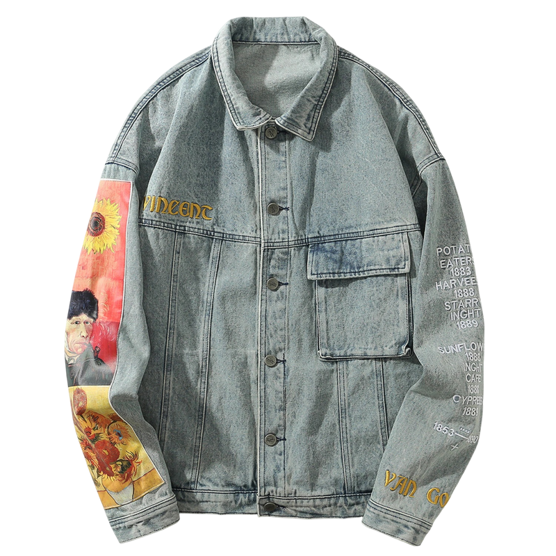 Vincent Van Gogh Embroidered Denim Jacket