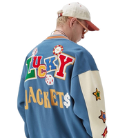 Varsity Jacket with 'Lucky' Casino Aesthetic Patching