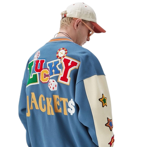 Varsity Jacket with 'Lucky' Casino Aesthetic Patching