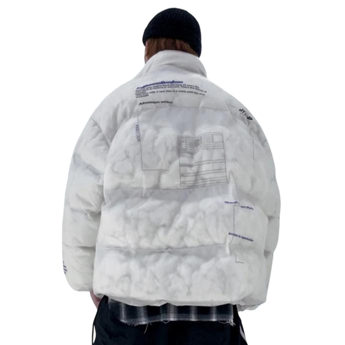 'Society' Transparent Puffer Jacket