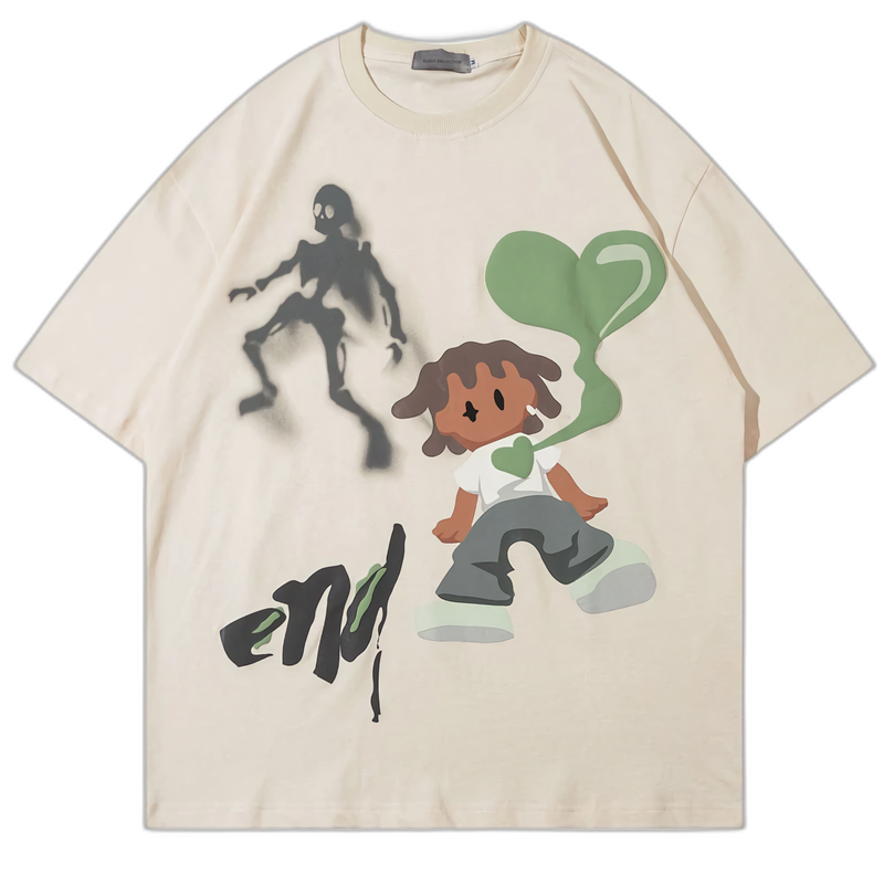Neo 'Dream' Doodle Print Cotton T-Shirt