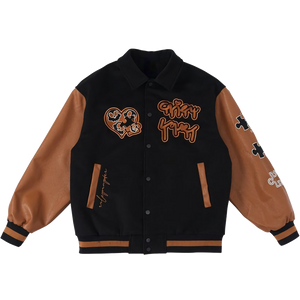 'Riddle' Vintage Cut Varsity Jacket