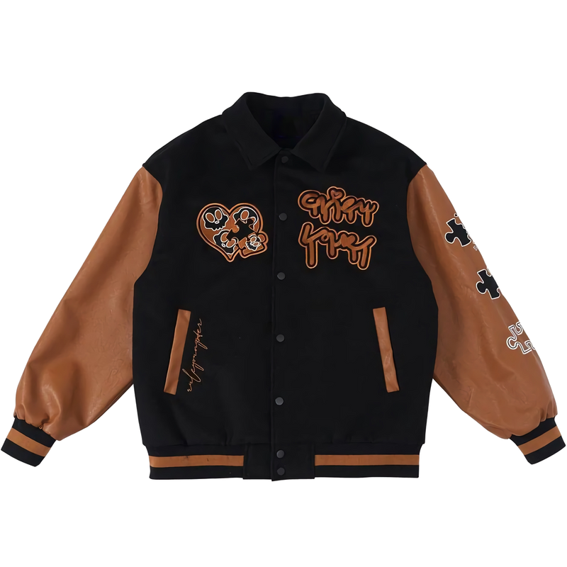 'Riddle' Vintage Cut Varsity Jacket