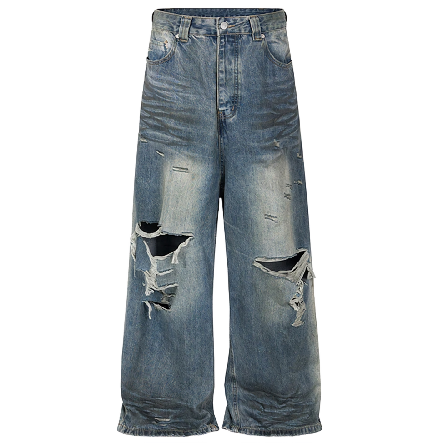 CLOUT COLLECTION ™️ | 'Opifex' Distressed Wide Leg Baggy Denim Jeans