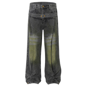 'Noxious' Layered Baggy Denim Jeans