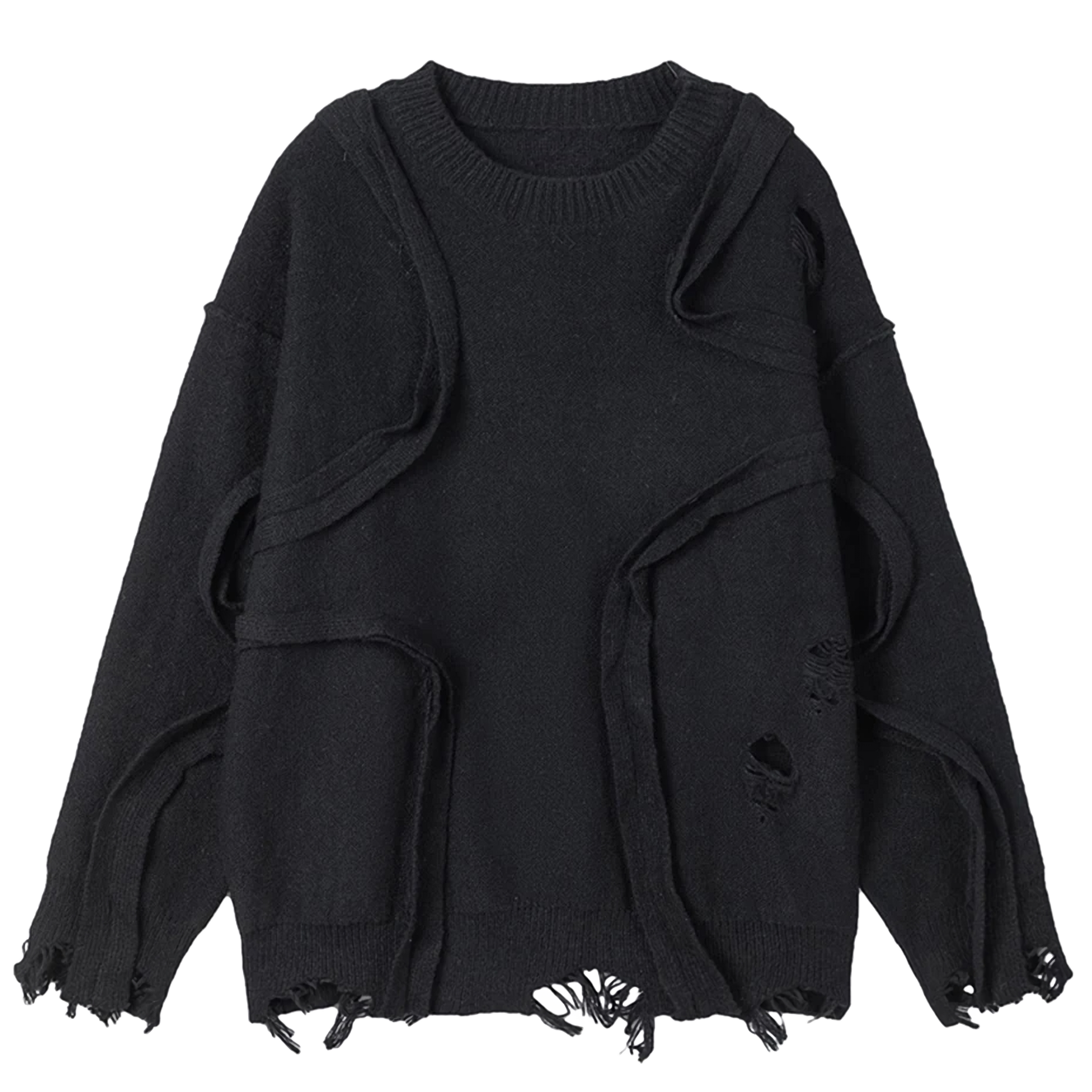 CLOUT COLLECTION ™ | Deconstructed Knit Sweater in Neutral Tone