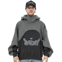 'Saint' Foam Print Oversized Cotton Hoodie