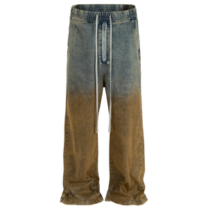 'Ombré' Gradient Wash Wide Leg Denim Jeans