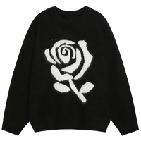 'Midnight Rose' Oversized Knit Sweater