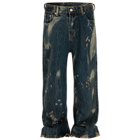 Abstract Acid Wash Vintage Denim Jeans