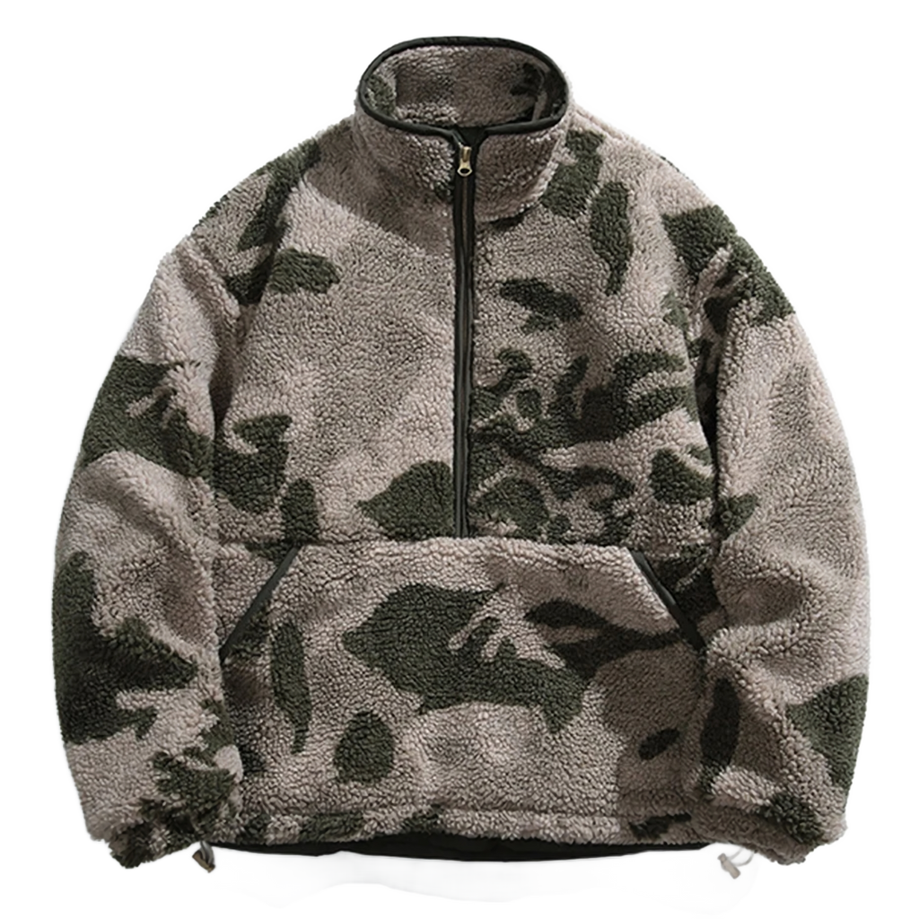 'Scout' Forest Camo Quarter-Zip Fleece Jacket