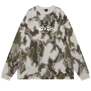 'Ranger' Logo Print Long Sleeve Cotton Tee