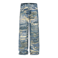 'Illusion' Faux Distressed Denim Jeans