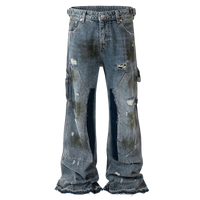 'Grit' Dirty Wash Stacked Denim Jeans