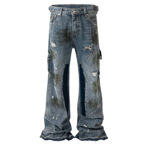 'Grit' Dirty Wash Stacked Denim Jeans