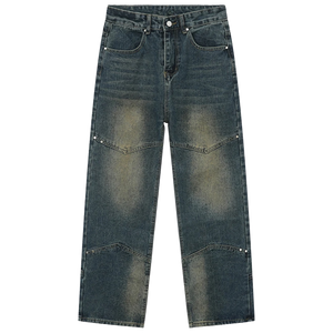 'Rhapsody' Patch-Panel Faded Denim Jeans