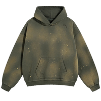Vintage Loose Fit Cotton Hoodie with Paint Splatter