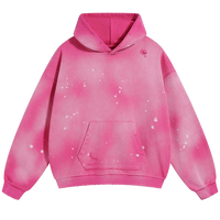 Vintage Loose Fit Cotton Hoodie with Paint Splatter