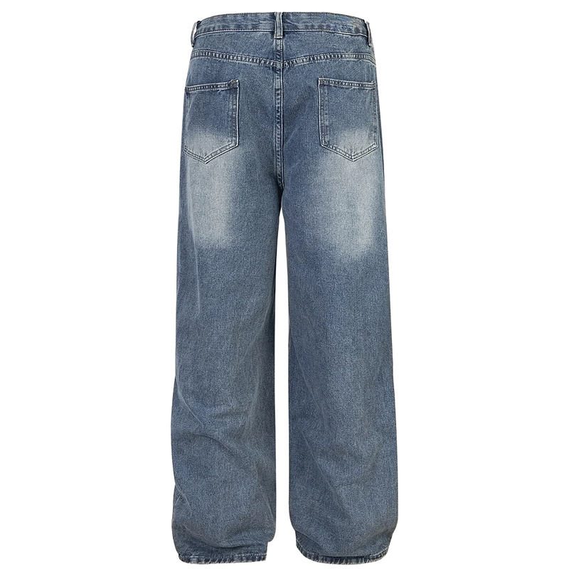 'Anomaly' Pin Clasp Baggy Denim Jeans