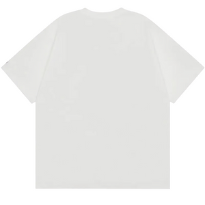 'Chilling + Vibing' Graphic Print Cotton T-Shirt