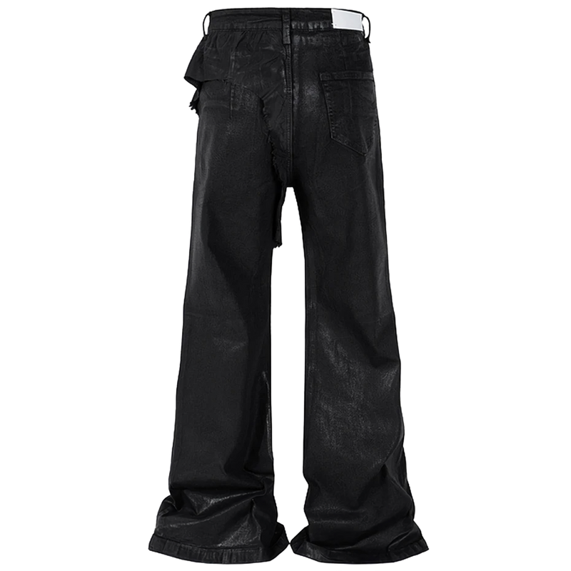 CLOUT COLLECTION ™️ | 'Noir' Flared Leg Waxed Denim Jeans CLOUT COLLECTION ™️ | 'Noir' Flared Leg Waxed Denim Jeans