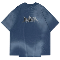 'Monstrum' Dark Tie Dye Graphic Print Cotton T-Shirt