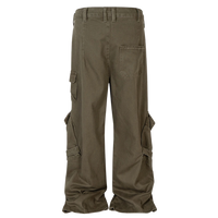 ‘Rover' Wide Leg Khaki Cargo Pants