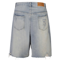 Ken Vibe Rhinestone Studded Distressed Denim Shorts