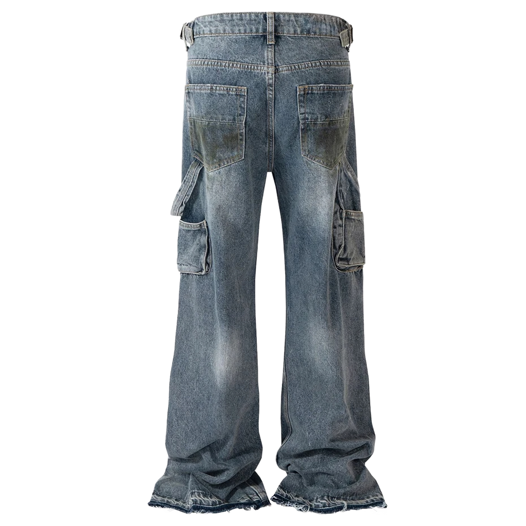 'Grit' Dirty Wash Stacked Denim Jeans