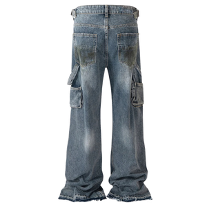 'Grit' Dirty Wash Stacked Denim Jeans