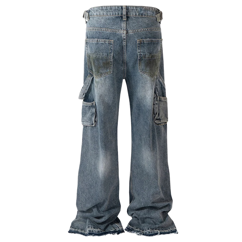 'Grit' Dirty Wash Stacked Denim Jeans