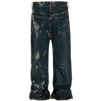 Abstract Acid Wash Vintage Denim Jeans