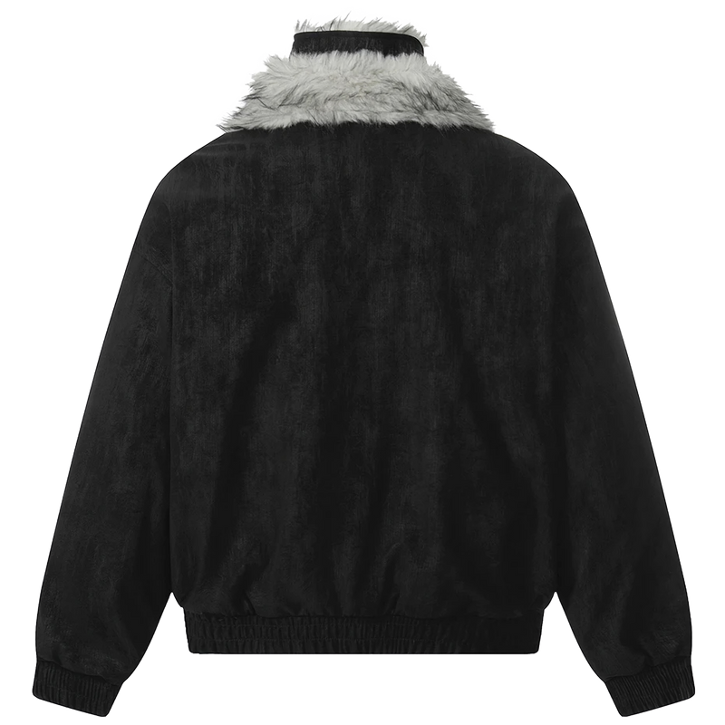 'Metro' High Collar Fur Trim Jacket