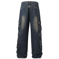 'Arc' Curved Seam Denim Cargo Jeans