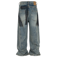 'Havoc' Distressed Wide Leg Denim Jeans