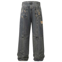 Extreme Aesthetic Shredded Wide Leg Denim Jeans