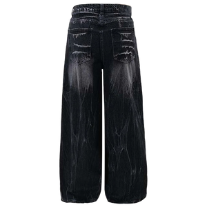 'Obsidian' Acid Wash Black Denim Jeans