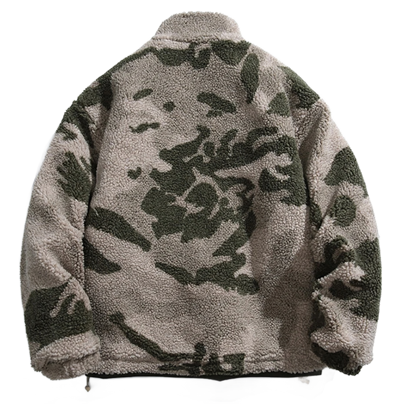 'Scout' Forest Camo Quarter-Zip Fleece Jacket