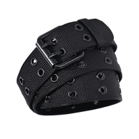 Rugged Knit Double-Buckle Belt