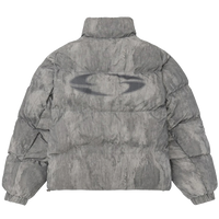 'Mist' Embossed Graphic Print Puffer Jacket