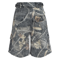 'Ghost' Forest Camo Oversized Cargo Shorts