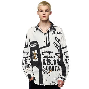 'Subota' Abstract Long Sleeve Button Up